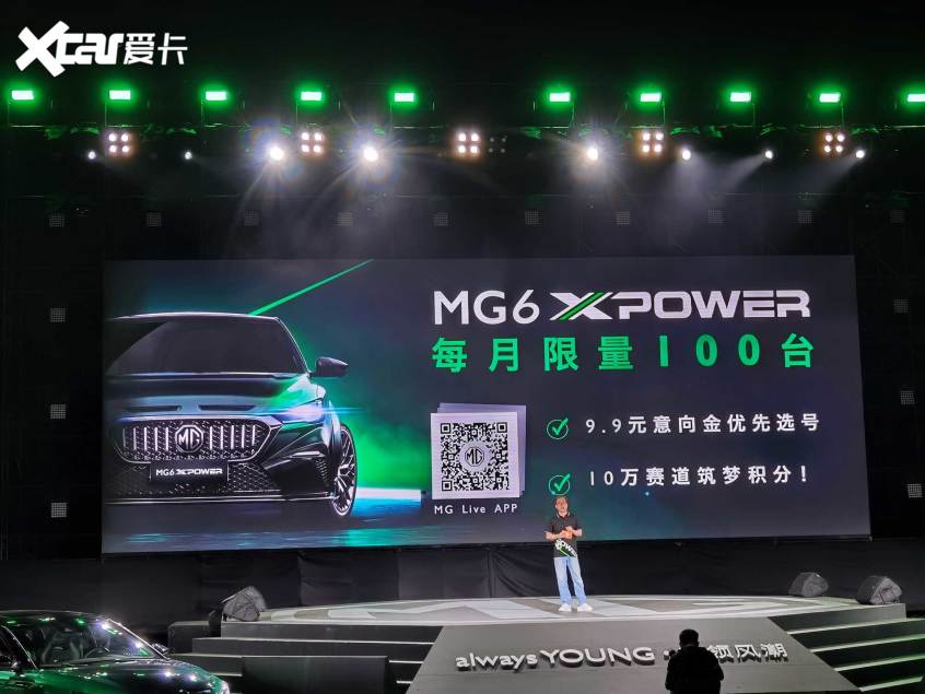 MG MG6 XPOWER opens a scheduled monthly limit of 100 units.