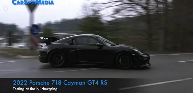 2022款保时捷718 Cayman GT4 RS测试照曝光，传搭载4.0L自吸六缸发动机