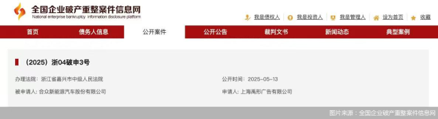 图片来源：全国企业破产重整案件信息网
